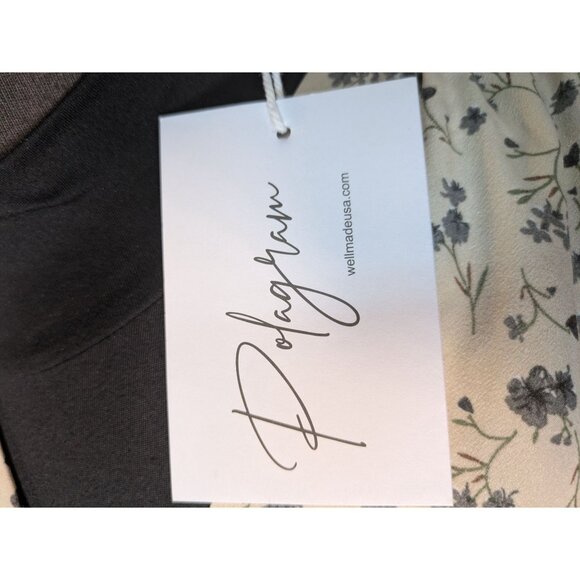 NEW Polygram Floral Cream Maxi Dress V-Neck Wrap Style & Long Sleeves, Size S - Picture 7 of 11